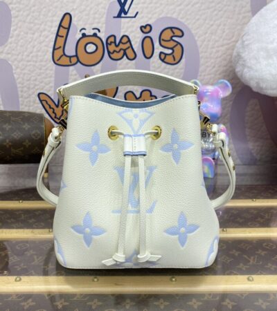 Replica Louis Vuitton NeoNoe BB  White Sky Blue - Best Fake Designer Bags