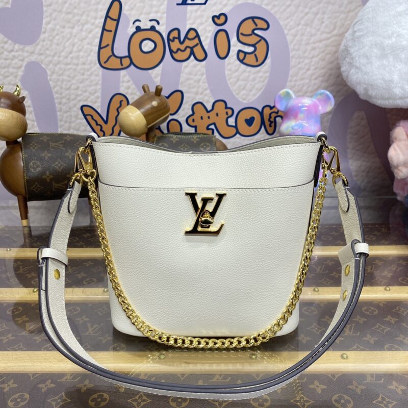 Replica Louis Vuitton Lock and Walk Beige 1 Replica Louis Vuitton Lock and Walk Beige - high-end fake designer purse