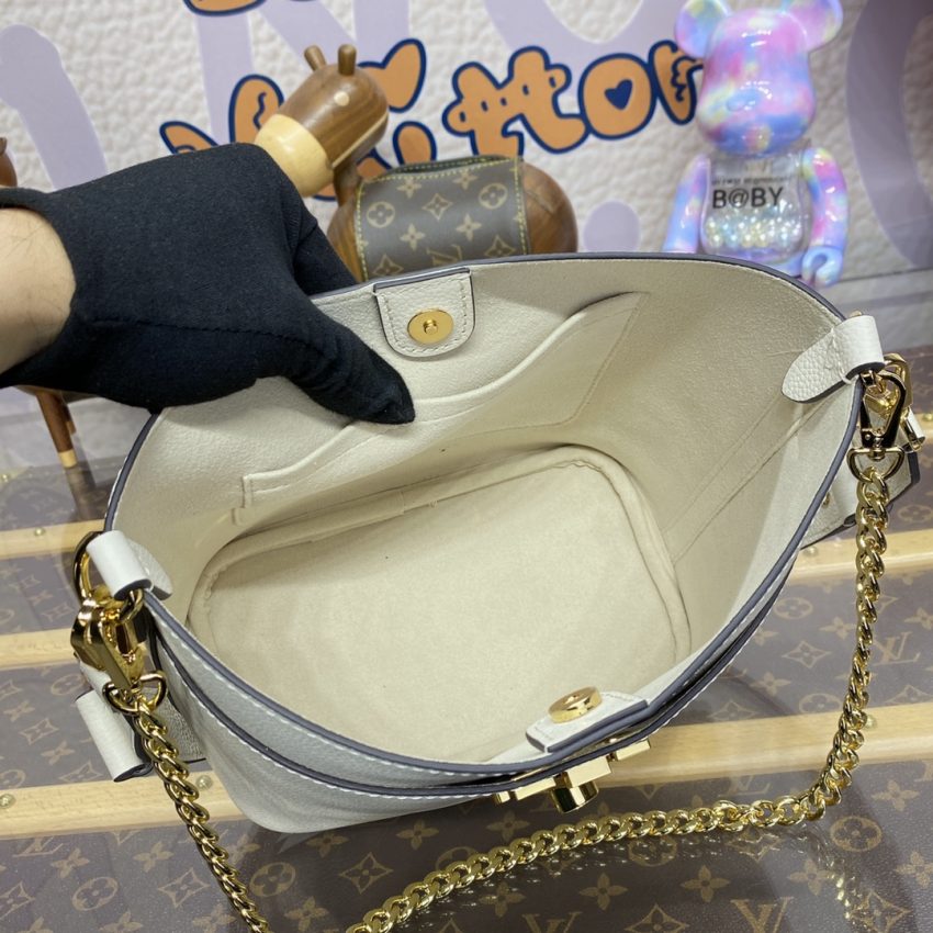 Replica Louis Vuitton Lock and Walk Beige 2 Replica Louis Vuitton Lock and Walk Beige - premium 1:1 fake handbag model