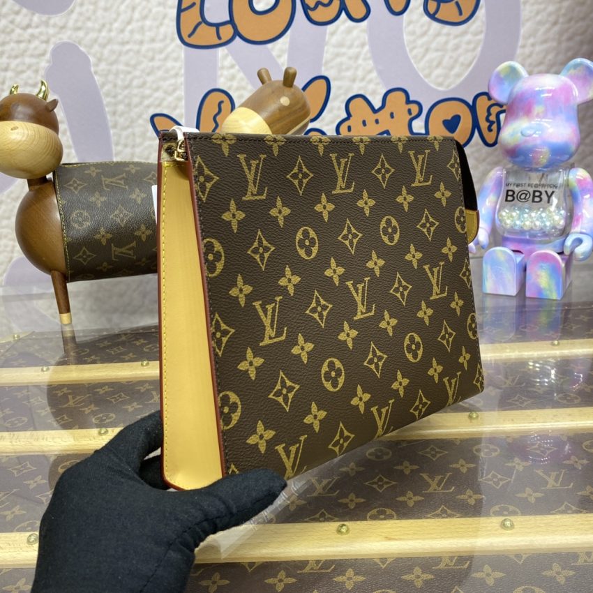 Replica Louis Vuitton Pochette Voyage Canvas Brown - high-end fake designer purse