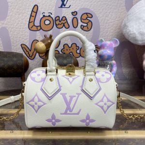 Replica Louis Vuitton Speedy Bandouliere 20 White Purple 1 Replica Louis Vuitton Speedy Bandouliere 20 White Purple - best-selling designer handbag dupe