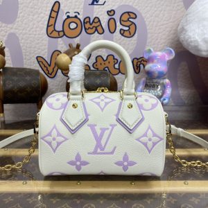 Replica Louis Vuitton Speedy Bandouliere 20 White Purple 2 Replica Louis Vuitton Speedy Bandouliere 20 White Purple - ultra-realistic fake designer tote