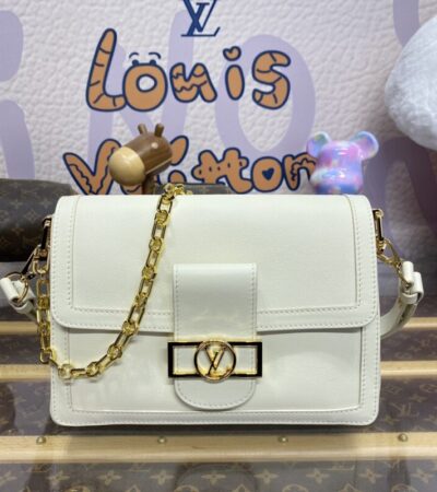 Replica Louis Vuitton Dauphine MM White - Best Fake Designer Bags