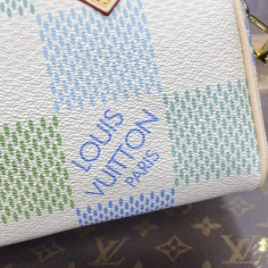 Replica Louis Vuitton Speedy Bandouliere 20 Green Grid - high-accuracy replica luxury purse