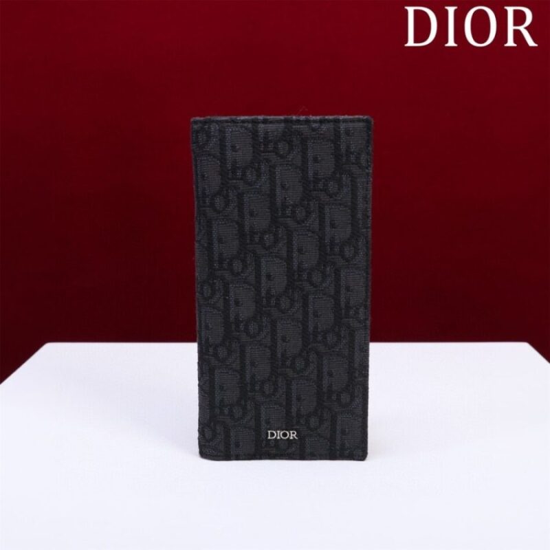 Replica Dior Long Jacquard Wallet Black - Best Fake Designer Bags