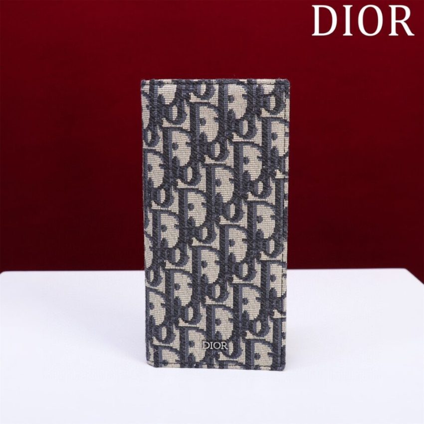 Replica Dior Long Jacquard Wallet White - Best Fake Designer Bags