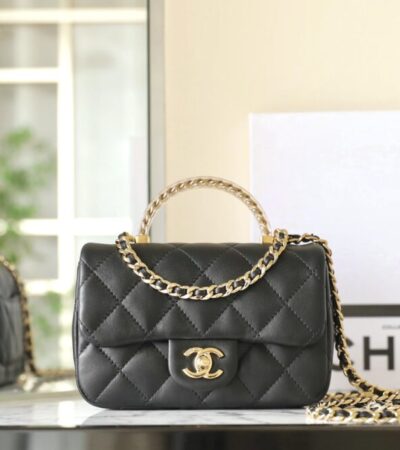 Replica CHANEL CF 19 cm Handle Black - Best Fake Designer Bags