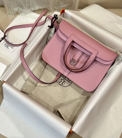 Replica Hermes Halzan Pink - Best Fake Designer Bags