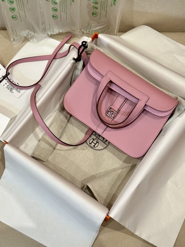 Replica Hermes Halzan Pink - Best Fake Designer Bags