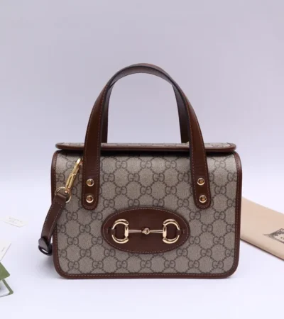 Replica GUCCI HORSEBIT 1955 MINI CANVAS TOTE IN NEUTRALS - Best Fake Designer Bags