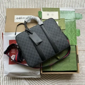 Replica GUCCI GG BLACK BRIEFCASE - Best Fake Designer Bags