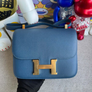 Replica Hermes Constance 18cm Deep Blue - Best Fake Designer Bags