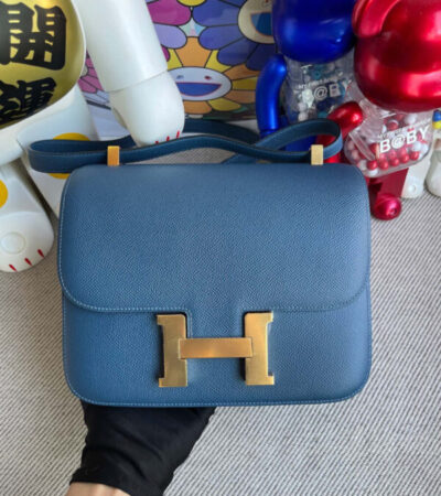 Replica Hermes Constance 18cm Deep Blue - Best Fake Designer Bags