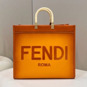 Replica Fendi Peekaboo Tote Orange - Best Fake Designer Bags