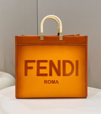 Replica Fendi Peekaboo Tote Orange - Best Fake Designer Bags