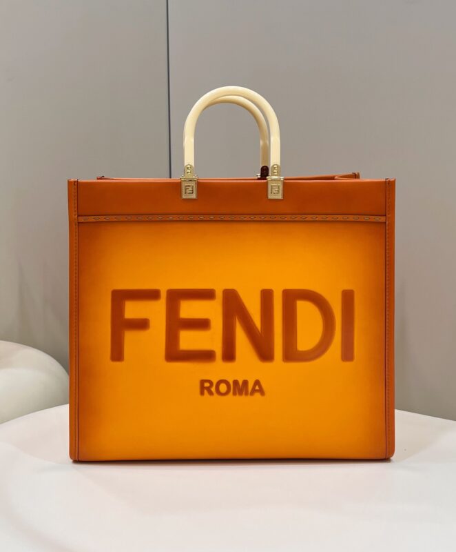 Replica Fendi Peekaboo Tote Orange - Best Fake Designer Bags