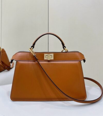Replica Fendi Peekaboo Large Brown - Best Fake Designer Bags