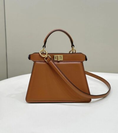 Replica Fendi Peekaboo Mini Brown - Best Fake Designer Bags