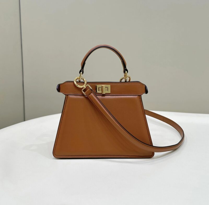 Replica Fendi Peekaboo Mini Brown - Best Fake Designer Bags