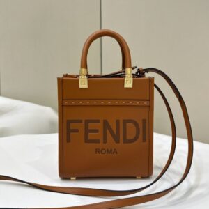 Replica Fendi Mini Tote Brown - Best Fake Designer Bags