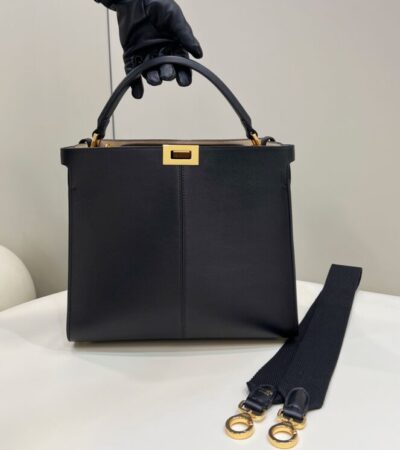 Replica Fendi Peekaboo X Lite Black - Best Fake Designer Bags