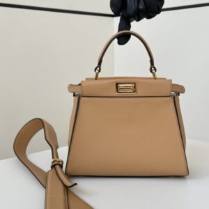 Replica Fendi Peekaboo  Large Light Brown - Best Fake Designer Bags