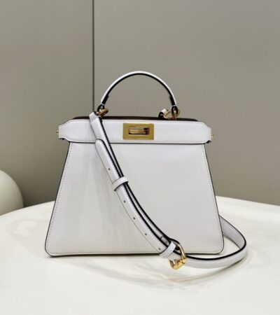 Replica Fendi Peekaboo Medium White - Best Fake Designer Bags