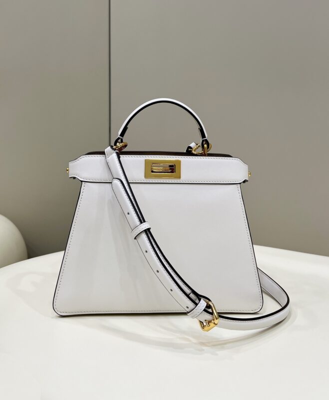 Replica Fendi Peekaboo Medium White - Best Fake Designer Bags