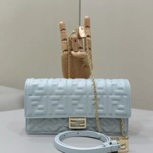 Replica Fendi Baguette Small Sky Blue - Best Fake Designer Bags