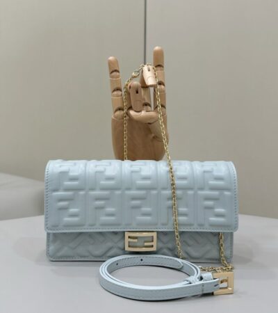 Replica Fendi Baguette Small Sky Blue - Best Fake Designer Bags