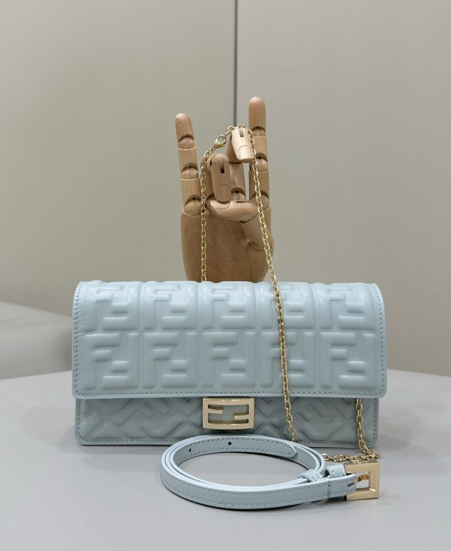 Replica Fendi Baguette Small Sky Blue - Best Fake Designer Bags