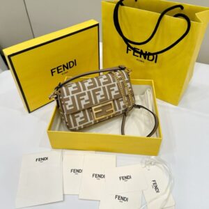 Replica Fendi Baguette FF Brown - Best Fake Designer Bags