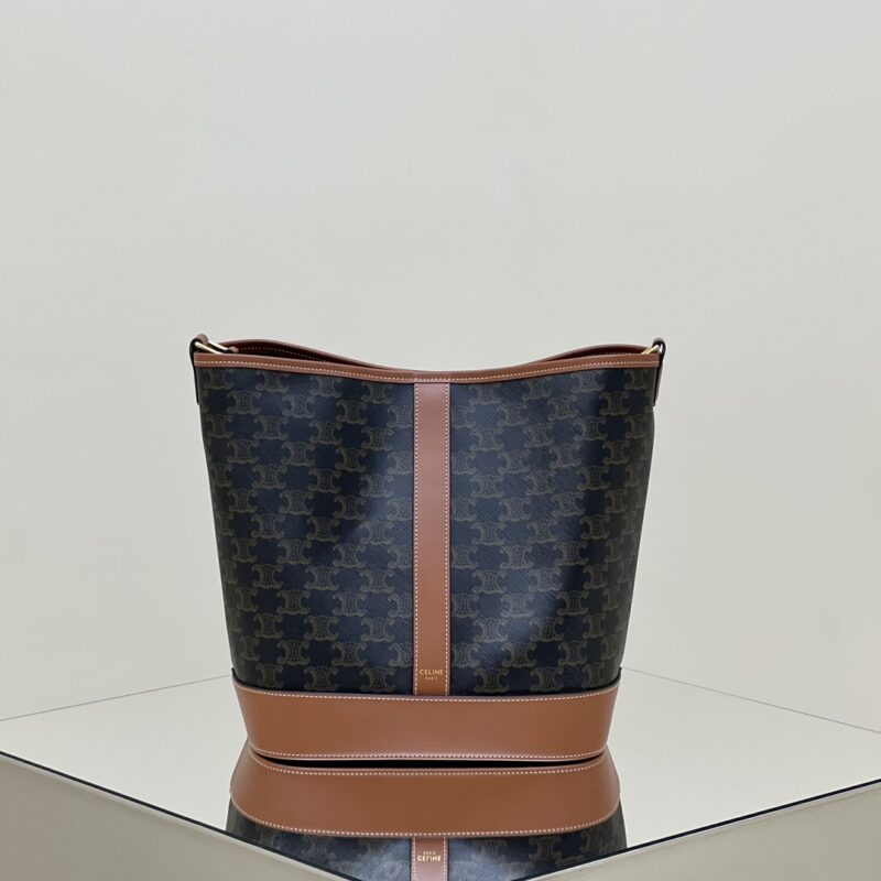 Replica Celine Triomphe Bucket Brown - high-quality designer bag clone