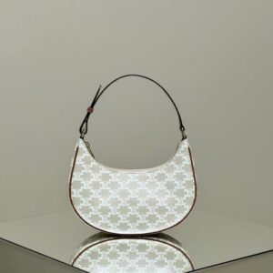 Replica Celine Triomphe Moon Bag White - Best Fake Designer Bags