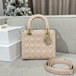 Replica Lady Dior Medium Powder Pink - Best Fake Designer Bags