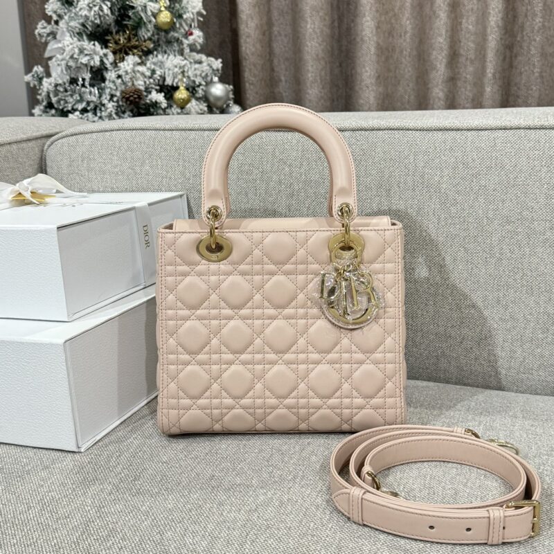 Replica Lady Dior Medium Powder Pink - Best Fake Designer Bags