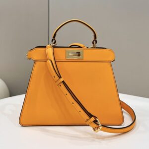Replica Fendi Peekaboo Medium Orange - Best Fake Designer Bags