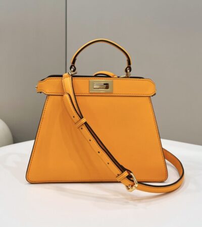 Replica Fendi Peekaboo Medium Orange - Best Fake Designer Bags