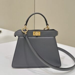 Replica Fendi Peekaboo Mini Grey - Best Fake Designer Bags