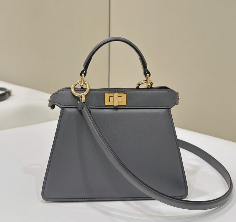 Replica Fendi Peekaboo Mini Grey - Best Fake Designer Bags