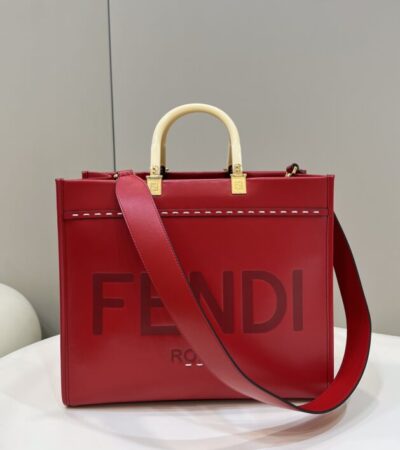 Replica Fendi Peekaboo Tote Red - Best Fake Designer Bags