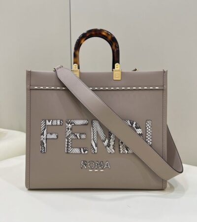 Replica Fendi Sunshine Tote Beige - Best Fake Designer Bags