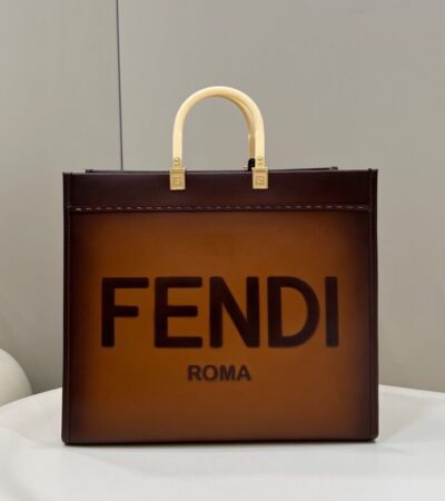 Replica Fendi Peekaboo Tote Brown - Best Fake Designer Bags