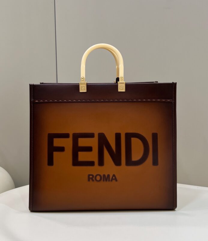 Replica Fendi Peekaboo Tote Brown - Best Fake Designer Bags