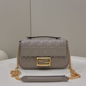 Replica Fendi Baguette Sliding Chain Beige - Best Fake Designer Bags