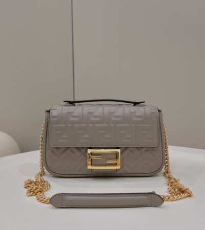Replica Fendi Baguette  Sliding Chain Beige - Best Fake Designer Bags