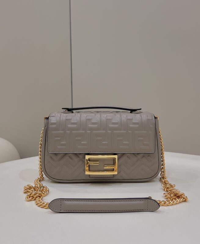 Replica Fendi Baguette Sliding Chain Beige - Best Fake Designer Bags