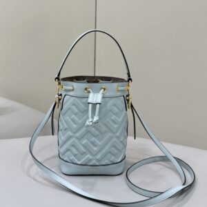 Replica Fendi Tresor Mini Bucket Blue - Best Fake Designer Bags