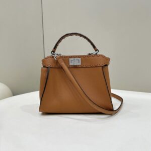 Replica Fendi Peekaboo Small  Brown - Best Fake Designer Bags
