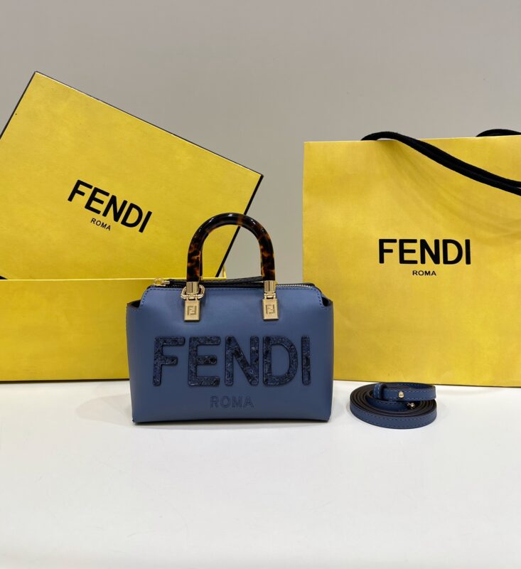 Replica Fendi By The Way Boston Blue - Best Fake Designer Bags